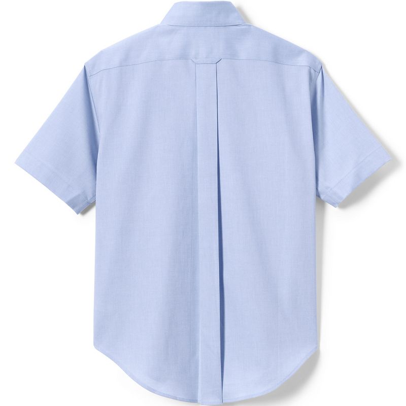 Lands' End School Uniform Kids Short Sleeve No Iron Pinpoint Dress Shirt, 2 of 5