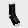 Men's Special Thanks Halloween Black Skeleton Crew Socks - 6-12 - 3 of 3