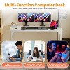 FDW Computer Desk 32/39/47/55 inch Length Study Writing Table Adjustable feet for Home Office - 4 of 4