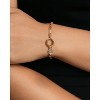 Molenia 14K Gold Plated Daisy Bracelet for Women, 925 Sterling Silver Daisy Floral Link Bracelet, Trendy Boho Sunflower Jewelry Gifts for Her Mom Wife - 2 of 4