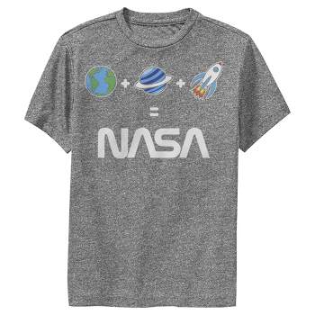 Nasa Logo Boy\'s Athletic Heather T-shirt-medium Target 