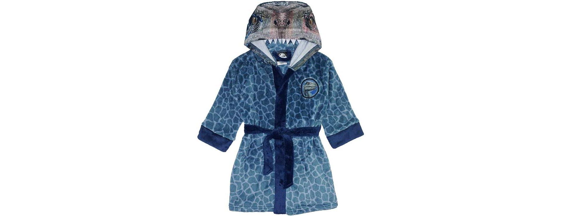 Jurassic World Boy's Raptor Dinosaur Costume Plush Fleece Robe