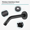 Cobbe Shower Arm with Flange and Teflon Tape, 10-Inches Wall Mounted Shower Pipe Arm Extension for Fixed Shower Head, Matte Black - 3 of 4
