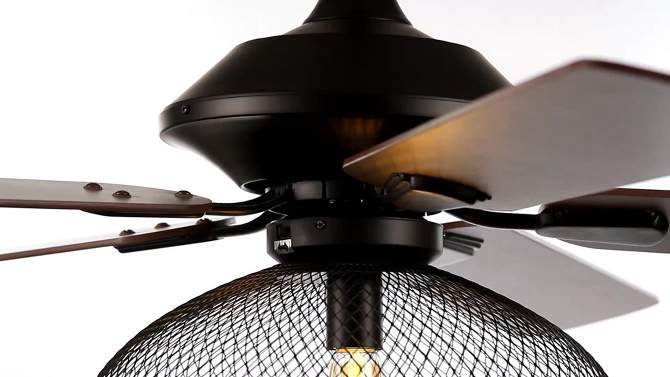52&#34; LED Mid Century Ceiling Fan with Remote Oil Rubbed Bronze - JONATHAN  Y, 2 of 7, play video