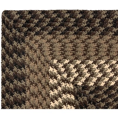 Chocolate Stripe Reversible Braided Polypropylene Octagonal Rug, 96"