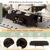 Modern MDF Coffee Table with Drawers,Rectangle Coffee Table with Hidden Storage Compartments,Wood Coffee Table for Living Room-Coolbibila - 3 of 4