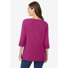 Woman Within Women's Plus Size Perfect Three-Quarter Sleeve Boatneck Tee - 3 of 4