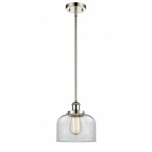 Bell - 1 Light Stem Hung Mini Pendant In Industrial Style-10 Inches Tall and 8 Inches Wide - 1 of 1