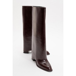 Maybe Burgundy Chunky Heel Boot (Women) | Prologue Shoes - 1 of 4