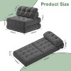 Folding Sofa Bed, Floor Folding Couch with Pillow, Futon Sofa Bed Convertible Sleeper Chair Foldable Mattress Back Support - 2 of 4