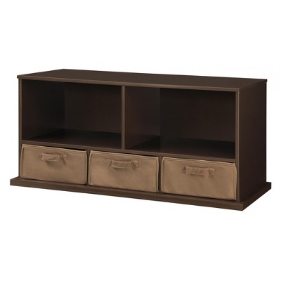 Badger Basket Stackable Shelf Storage Cubby with Three Baskets
