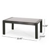 Outdoor Aluminum Coffee Table,Rectangular Patio Coffee Table with Weather Resistant Frame,Modern Coffee Table for Living Space-Coolbibila - 4 of 4