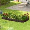 Tangkula Raised Garden Bed 8 x 4 x 1 ft Metal Planter Box with Middle Reinforced Bracket Rectangular Raised Garden Box - 2 of 4