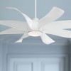 60" Minka Aire Modern Indoor Ceiling Fan with LED Light Remote Control White Glass Shade for Living Room Kitchen Bedroom Family - 2 of 4