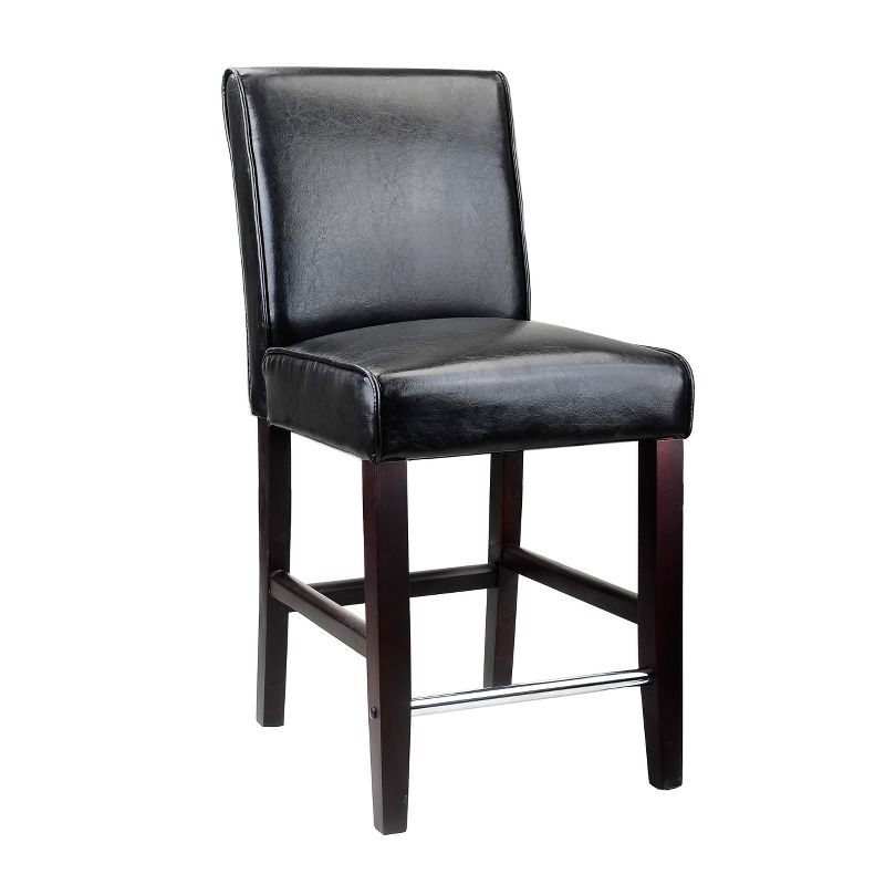 Antonio Counter Height Barstool with Bonded Leather Seat - CorLiving, 1 of 4
