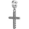 Gold-Plated Sterling Silver Cross Charm with Crystal - "Have Faith" Christian Pendant for Bracelets - 2 of 4