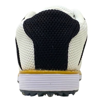 SKONI Men's Lace Up Waterproof Golf Shoe (Black/White Saddle, 8.5) — фото 4
