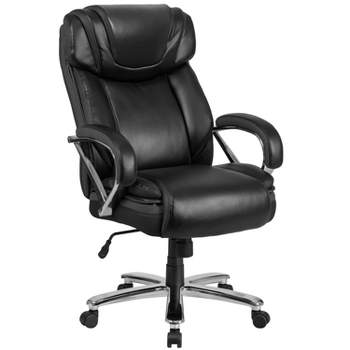 Flash Furniture HERCULES Series Big & Tall 500 lb. Rated LeatherSoft Executive Swivel Ergonomic Office Chair with Extra Wide Seat