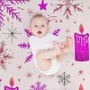 FIONECA Christmas Blanket with Purple Snowflake Candle and Star Pattern Light Background 30x40 inches - 4 of 4