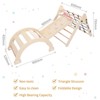 3 In 1  Children's Collapsible Triangle Set,Toddler Climbing Toys, Indoor Playground Wooden Climbing Set - 4 of 4