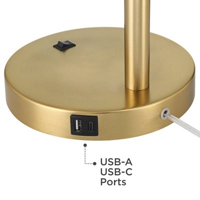 Adjustable Antique Gold Metal Desk Lamp with Leather Wrap