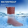 TIME HOLLOW Brown Waterproof Lightweight Mid-Calf Rain Boots - 2 of 3