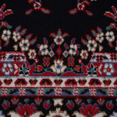 Classic Persian Style Black and Red Synthetic Area Rug Set