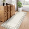 Washable Rug Modern Bordered Non Slip Rug Foldable Stain Resistant Rugs Geometric Low Pile Neutral Indoor Carpet for Bedroom Home Office Kids Room - 3 of 4