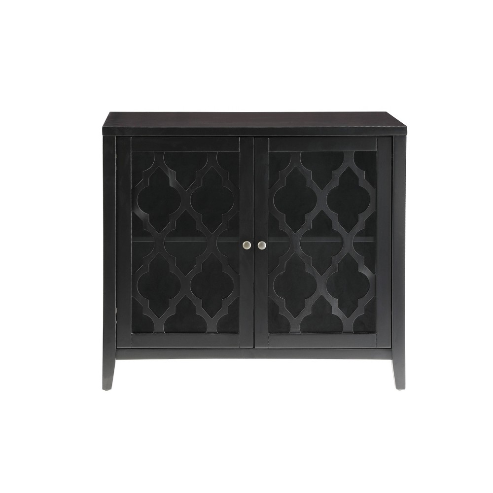 Acme Furniture Ceara Decorative Storage Cabinet Black Finish