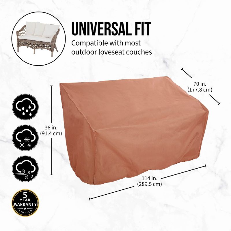 Hoan BBQ Loveseat Cover, Taupe, 2 of 6