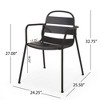 Maggift Patio Seating Sets Outdoor, Featuring Unique Design, Ideal for Chats, Perfect for Gardens, Living Spaces, Black, 24.25"*25.5"*32.75" - 2 of 4