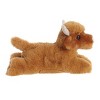 Aurora Small Highland Cow Mini Flopsie Adorable Stuffed Animal Brown 8" - 3 of 4