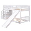 NicBex Twin over Twin Bunk Bed Pine Bed Frame with Storage Stairs, Guardrail, Convertible Slide and Ladder, No Box Spring Required - 3 of 4