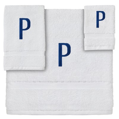 New Mens White Personalized Embroidered Cotton Terry Hand Towel 