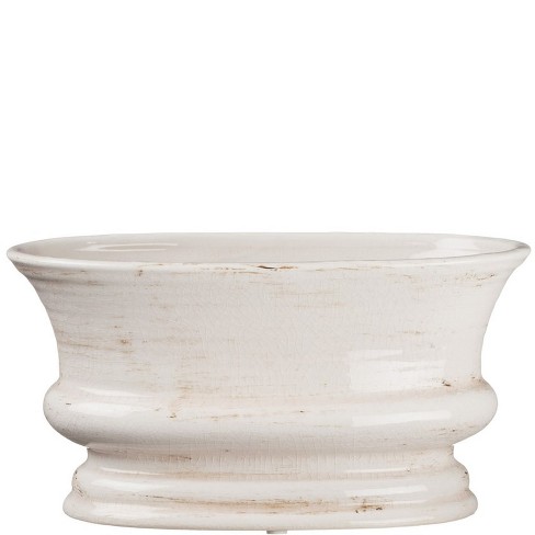 Sullivans Low Oval Planter Vase 5 H Off White Target Sullivans Low Oval Planter Vase 5 H Off White Target