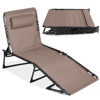 Best Choice Products Patio Chaise Lounge Chair, Outdoor Portable Adjustable Pool Recliner w/ Pillow