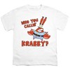 Boys' Who You Callin Krabby T Shirt White X Large - 2 of 4