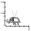 120 CT.T.W. Round-Cut Black and White Diamond Pave Set Elephant Pendant - White (18") - image 2 of 2