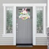 Big Dot of Happiness Hippity Hoppity - Outdoor Easter Bunny Party Decor - Front Door Wreath - 2 of 4
