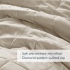 510 Design Twin/Twin Extra Long Phoebe Diamond Quilted Ruffle Edge Comforter Set Neutral - 4 of 4