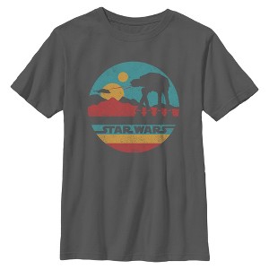 Boys Star Wars AT-AT Retro Circle T Shirt - 1 of 4