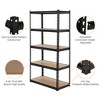 5-Tier Garage Storage Racks, Adjustable Utility Shelves, Industrial-Grade Shelving, Holds 3860 lbs, Heavy-Duty Storage for Garage, Kitchen, Basement - 3 of 4