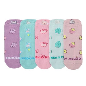 Hello Kitty & Friends Character Art Women's 5-Pair Ankle Socks - 1 of 4