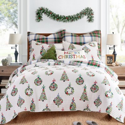 Festive Baubles Full/queen Quilt Set - Levtex Home : Target