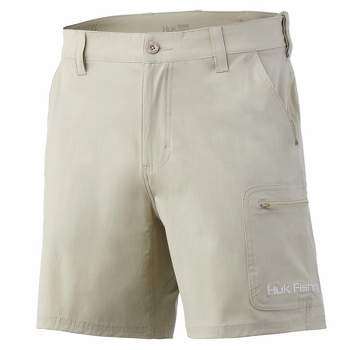 Huk Men's Next Level 10.5 inch Quick-drying Performance Fishing Shorts with UPF 30+ Sun Protection - S - Khaki