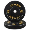Dexmalle Rubber Plate with 2-Inch Steel Insert Rubberized Weightlifting Barbell Plates 35LB/45LB/55LB Sets - 4 of 4