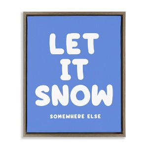Stupell Industries Snow Somewhere Else Floating Frame Canvas Art - 1 of 4
