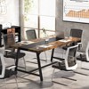 LITTLE TREE 70.9" Office Executive Desk Brown/Black - 3 of 4