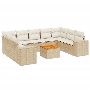 vidaXL Garden Sofa Set Beige - 1 of 4
