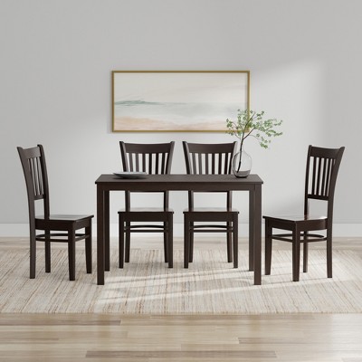 Glenwillow Home 48" Wood Dining Table + Spindle Back Dining Chairs Dining Set (3-Piece or 5-Piece Set)